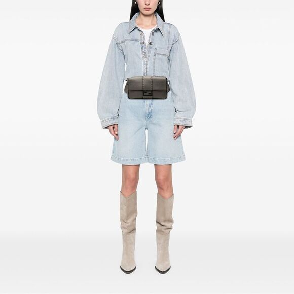 Fendi Leather Selleria Convertible Baguette Satchel - Picture 7 of 7